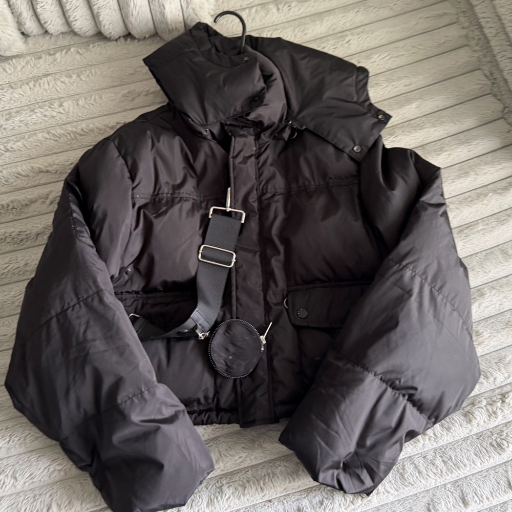 Fashion Nova Black Puffer Jacket